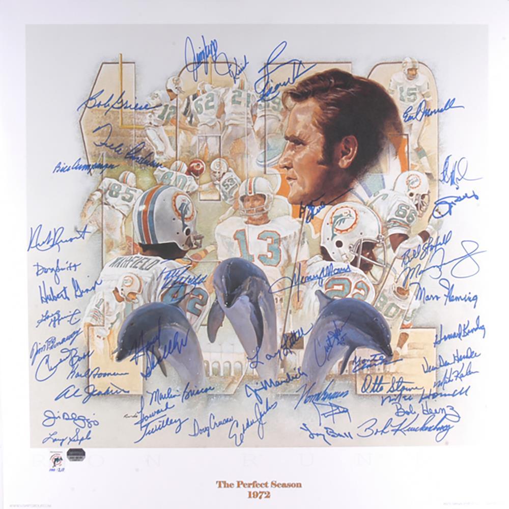 The 1972 Miami Dolphins Perfect Season Autographed Team Photo  |   Collecting & Memorabilia Collecting & Memorabilia Collecting & Memorabilia