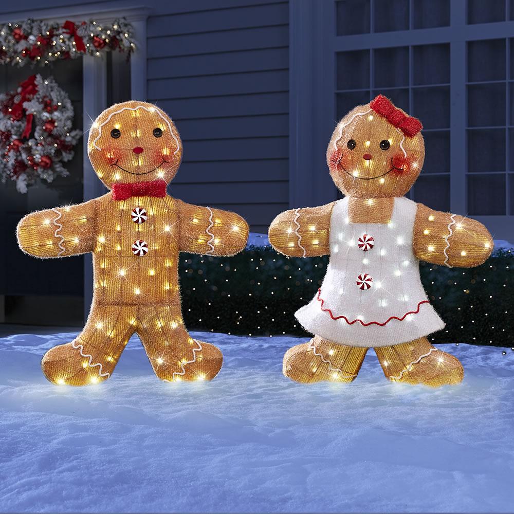 The 47″ Twinkling Gingerbreads  |   Outdoor Decorations HOLIDAY Outdoor Decorations