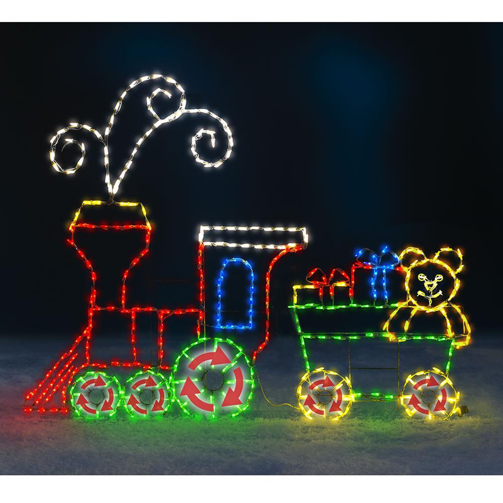 The 5′ Animated Holiday Locomotive  |   Outdoor Decorations HOLIDAY Outdoor Decorations