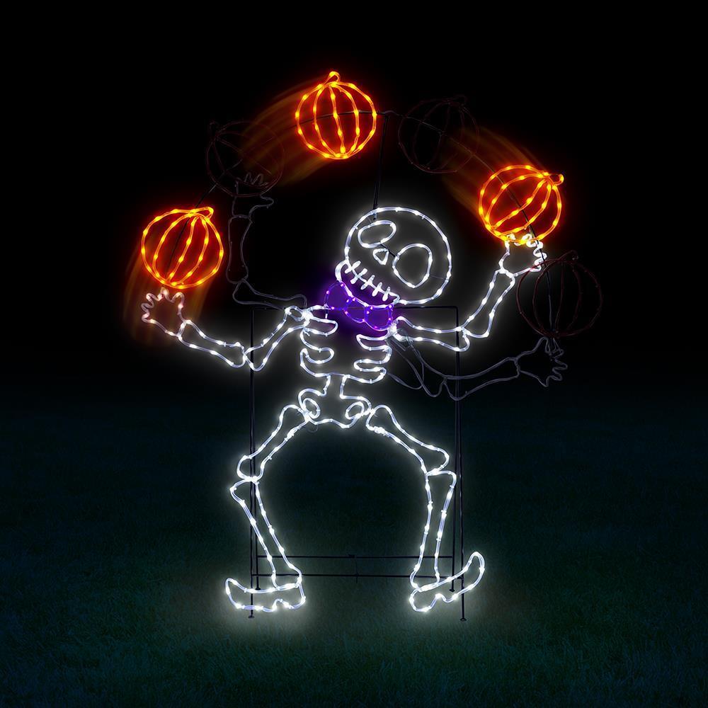 The 5′ Pumpkin Juggling Skeleton  |   Outdoor Decorations HOLIDAY Outdoor Decorations