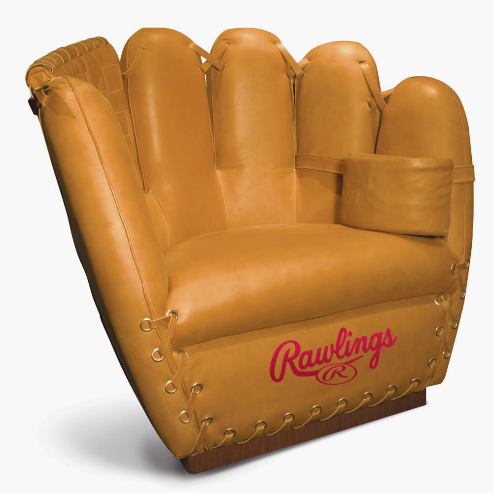 The Authentic Baseball Glove Leather Chair  |   Sports Sports Sports