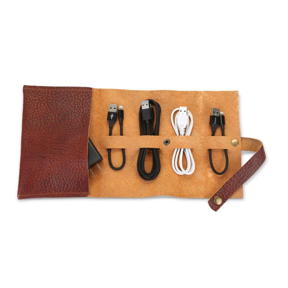 The Bison Leather Tech Accessory Organizer  |   Travel Essentials TRAVEL Travel Essentials