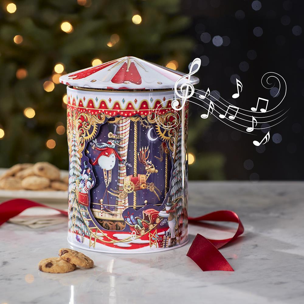 The British Musical Carousel Cookie Tin  |   Specialty Food HOLIDAY