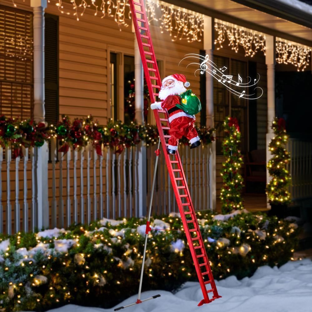 The Climbing Santa  |   Outdoor Decorations HOLIDAY Outdoor Decorations