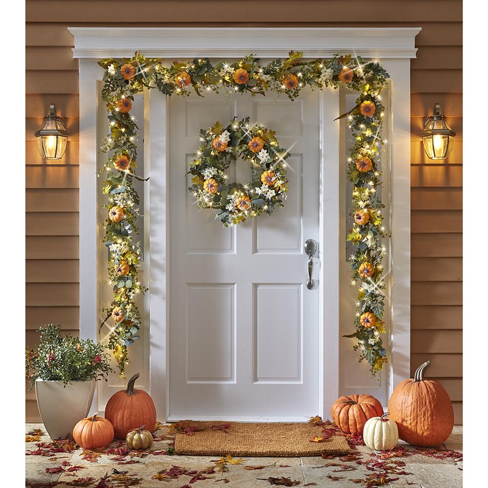 The Cordless Prelit Fall Garden Trim  |   Halloween Décor Halloween Décor Halloween Décor