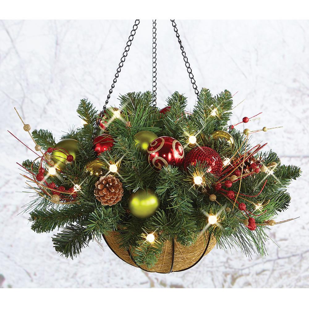 The Cordless Prelit Ornament Holiday Trim (Hanging Basket)  |   Indoor Decorations HOLIDAY Indoor Decorations