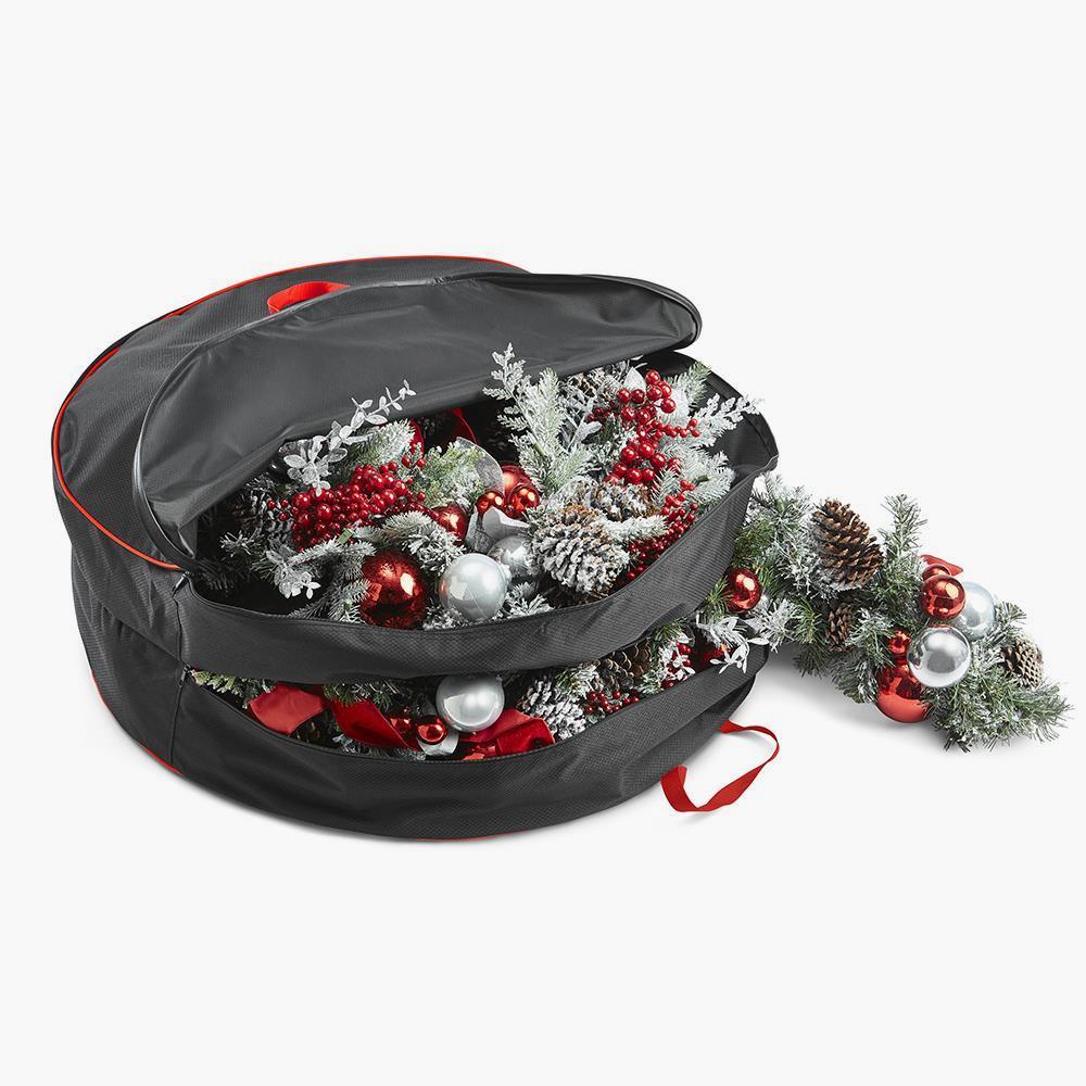 The Double Compartment Holiday Trim Storage Bag  |   Wreaths & Garlands HOLIDAY Wreaths & Garlands