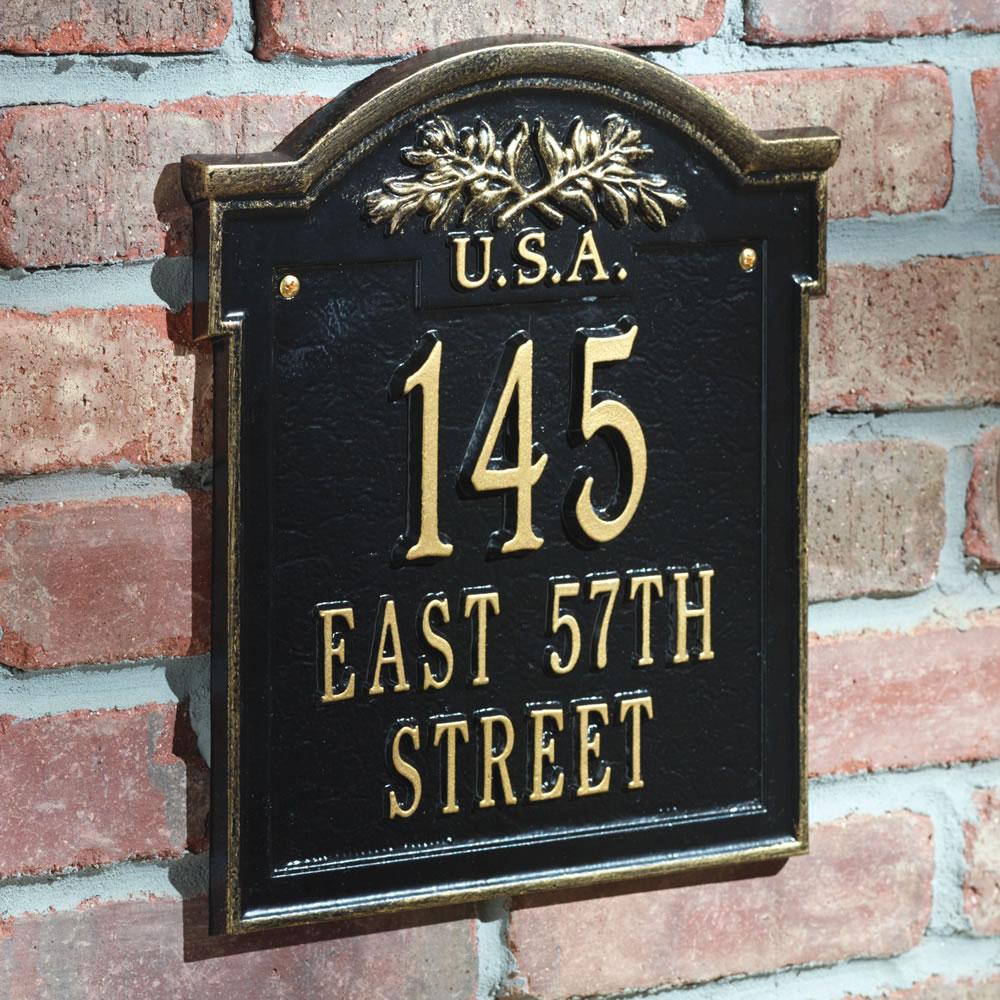 The Franklin Landmark Address Wall Plaque  |   Outdoor Lighting & Décor OUTDOOR Outdoor Lighting & Décor