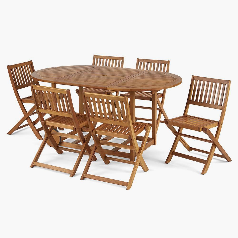 The Gateleg Patio Table And Six Stowable Chairs  |   Outdoor Furniture OUTDOOR Outdoor Furniture