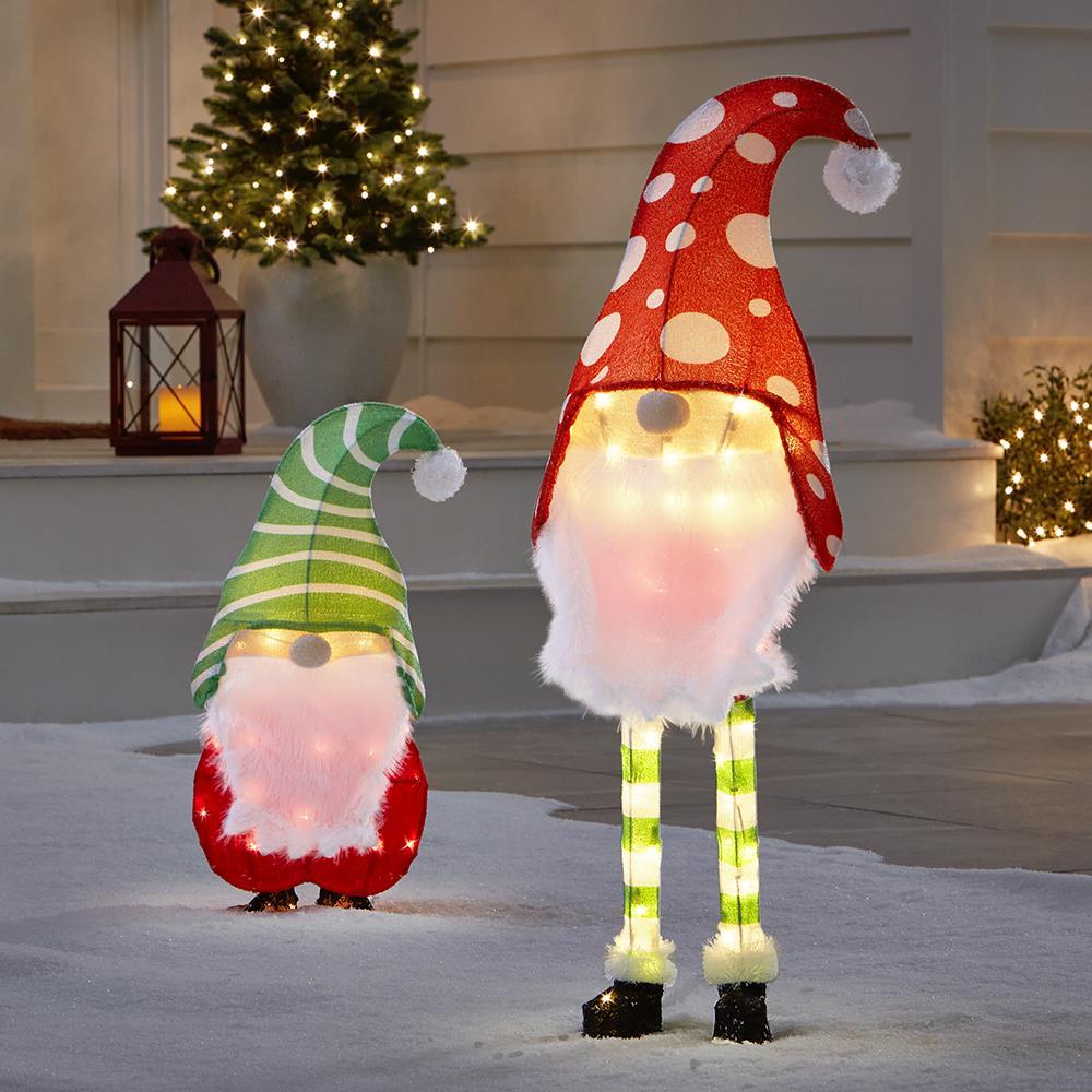 The Illuminated Holiday Yard Gnomes  |   Outdoor Decorations HOLIDAY Outdoor Decorations