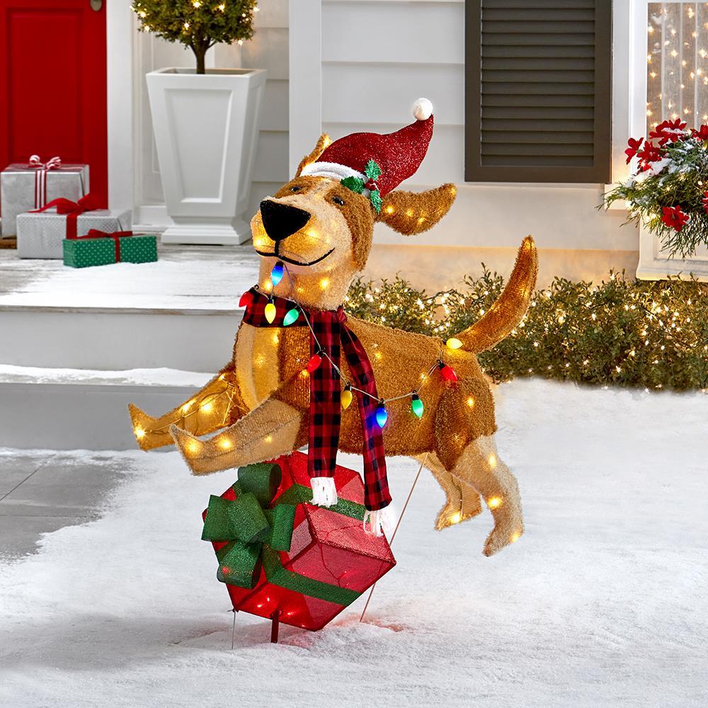 The Jolly Jumping Christmas Pup  |   Outdoor Decorations HOLIDAY Outdoor Decorations