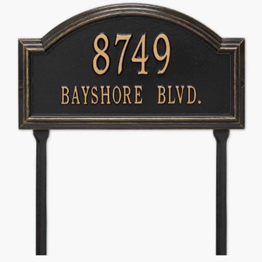 The Landmark Arched Address Lawn Plaque  |   Outdoor Lighting & Décor OUTDOOR Outdoor Lighting & Décor