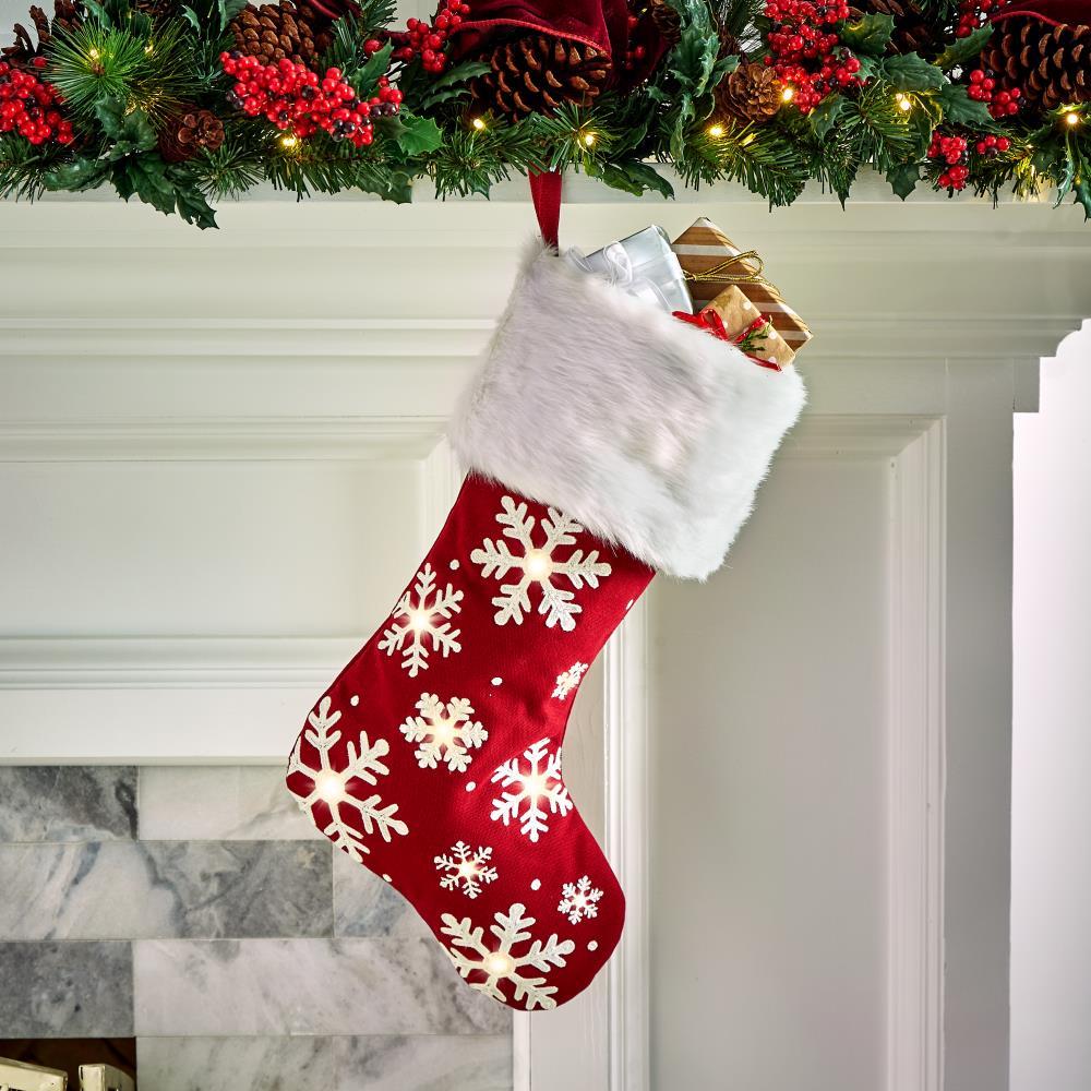 The LED Snowflake Stocking  |   Indoor Decorations Indoor Decorations