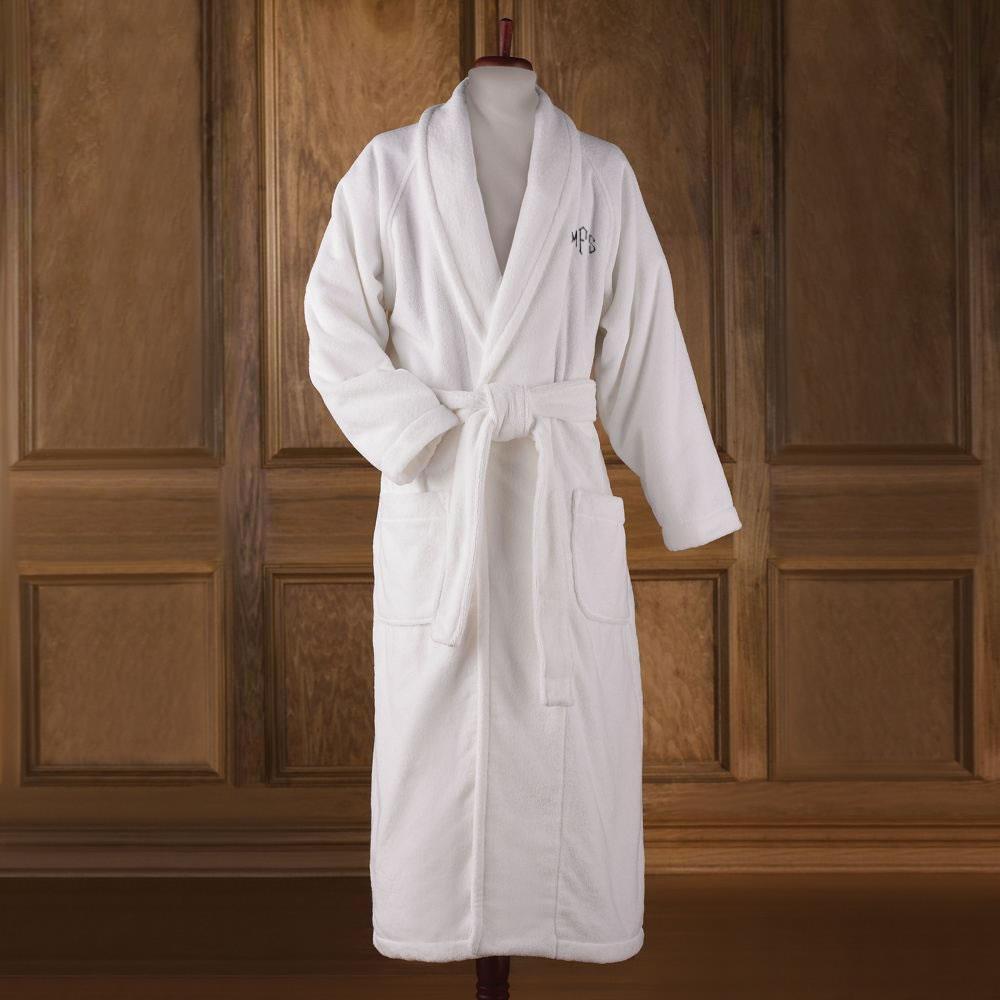 The Monogrammed Hammacher Schlemmer Genuine Turkish Cotton Luxury Bathrobe (White)  |   Customer Favorite Gifts Customer Favorite Gifts Customer Favorite Gifts