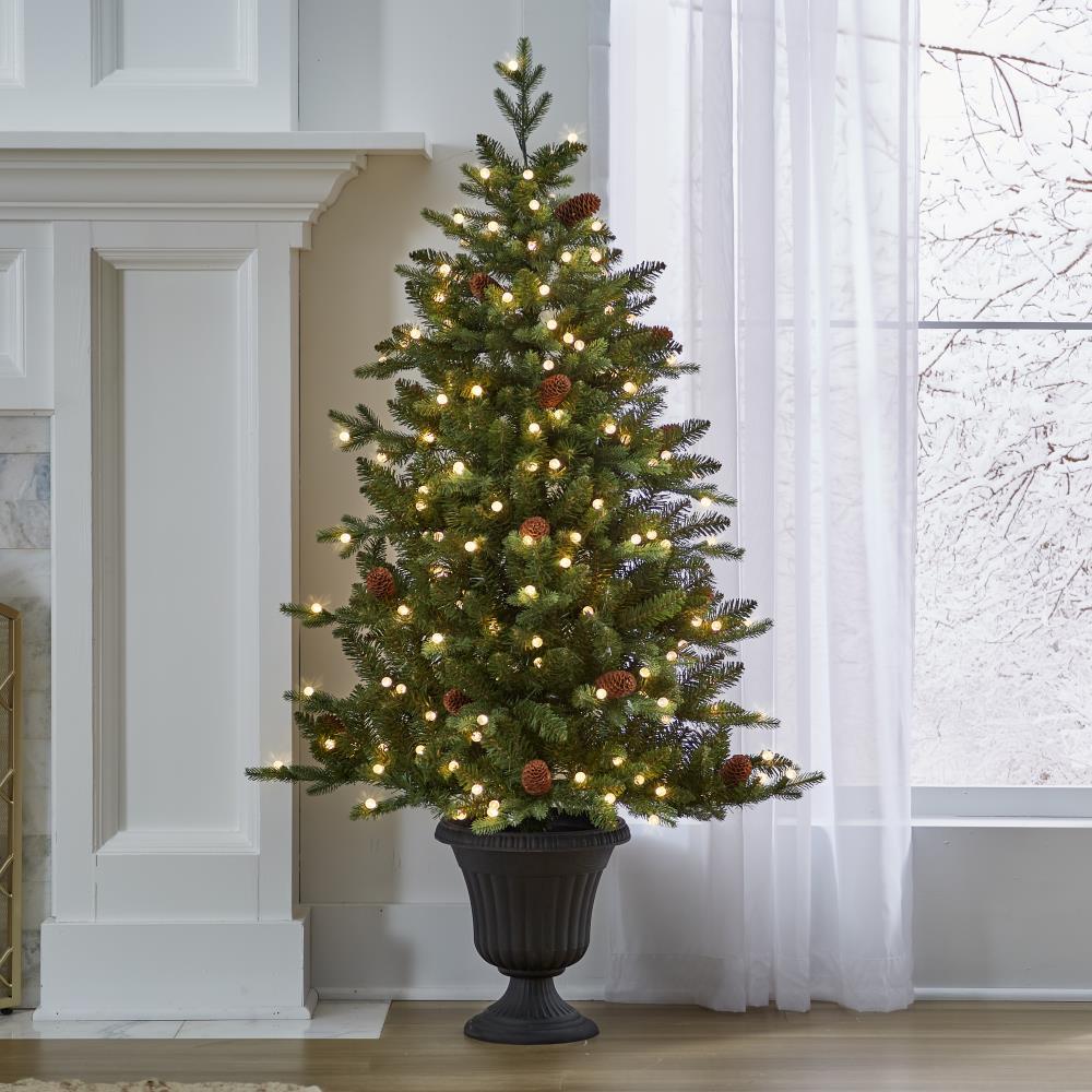 The Potted 5′ Prelit Pinecone Spruce  |   Christmas Trees HOLIDAY