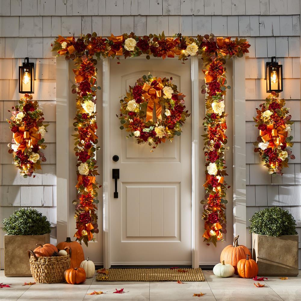 The Prelit Harvest Hues Decor  |   Outdoor Decorations HOLIDAY Outdoor Decorations