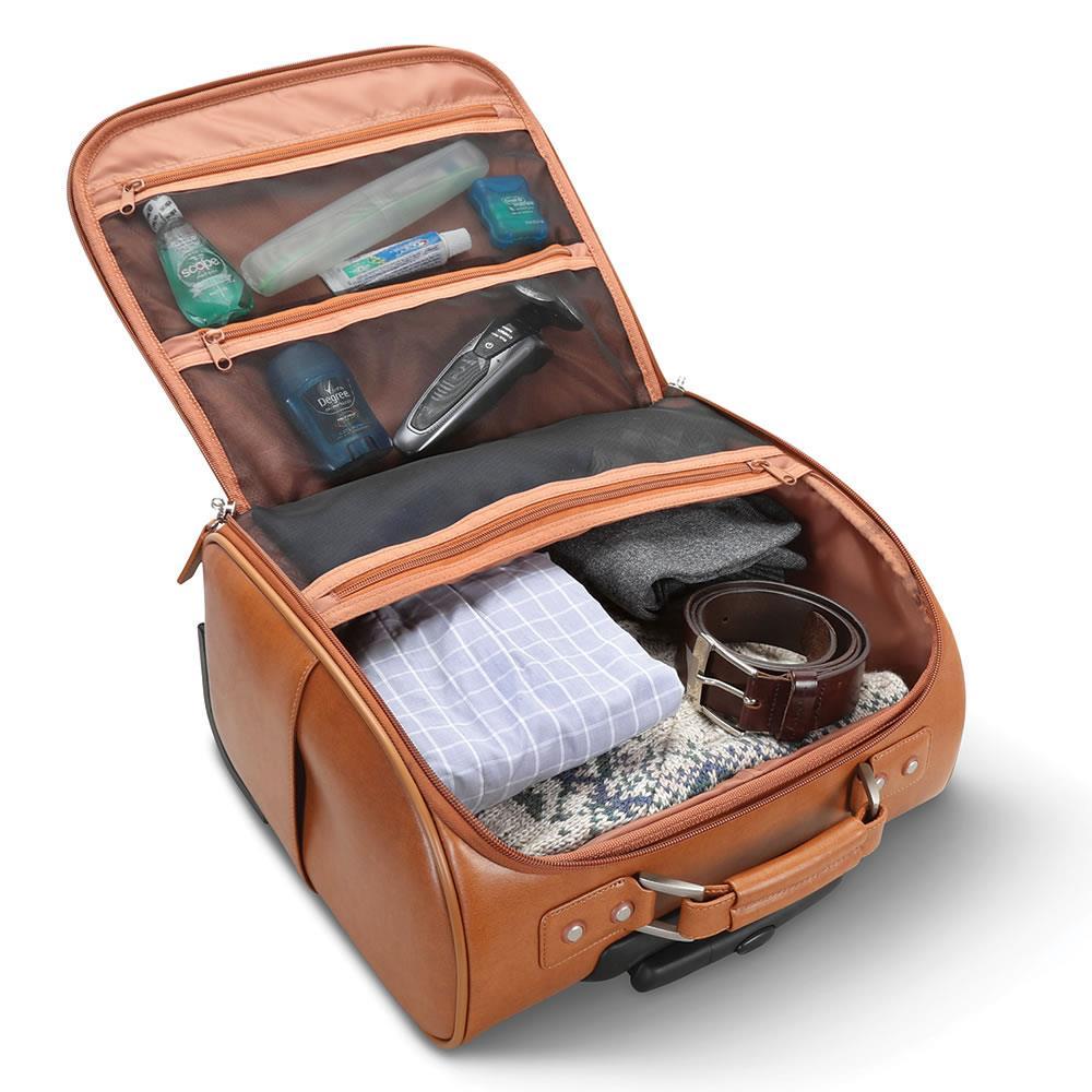 The Rolling Widemouth Leather Underseat Carry On  |   Travel Essentials TRAVEL Travel Essentials