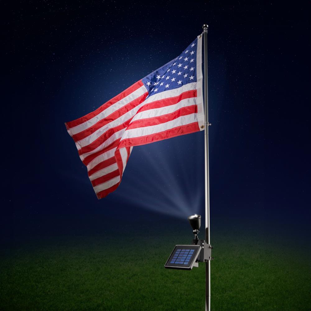 The Solar Powered Flag Light  |   Outdoor Lighting & Décor OUTDOOR Outdoor Lighting & Décor