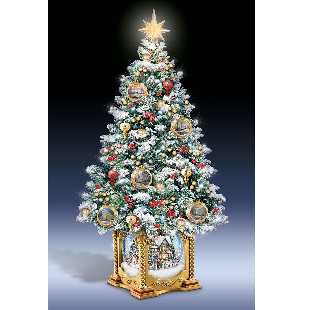 The Thomas Kinkade Snow Globe Tabletop Tree  |   Thomas Kinkade HOLIDAY Thomas Kinkade