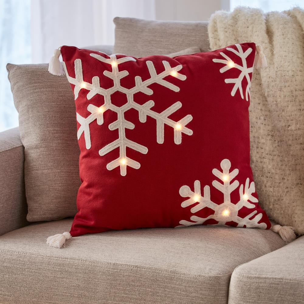 The Twinkling Musical Snowflake Pillow  |   Indoor Decorations HOLIDAY Indoor Decorations