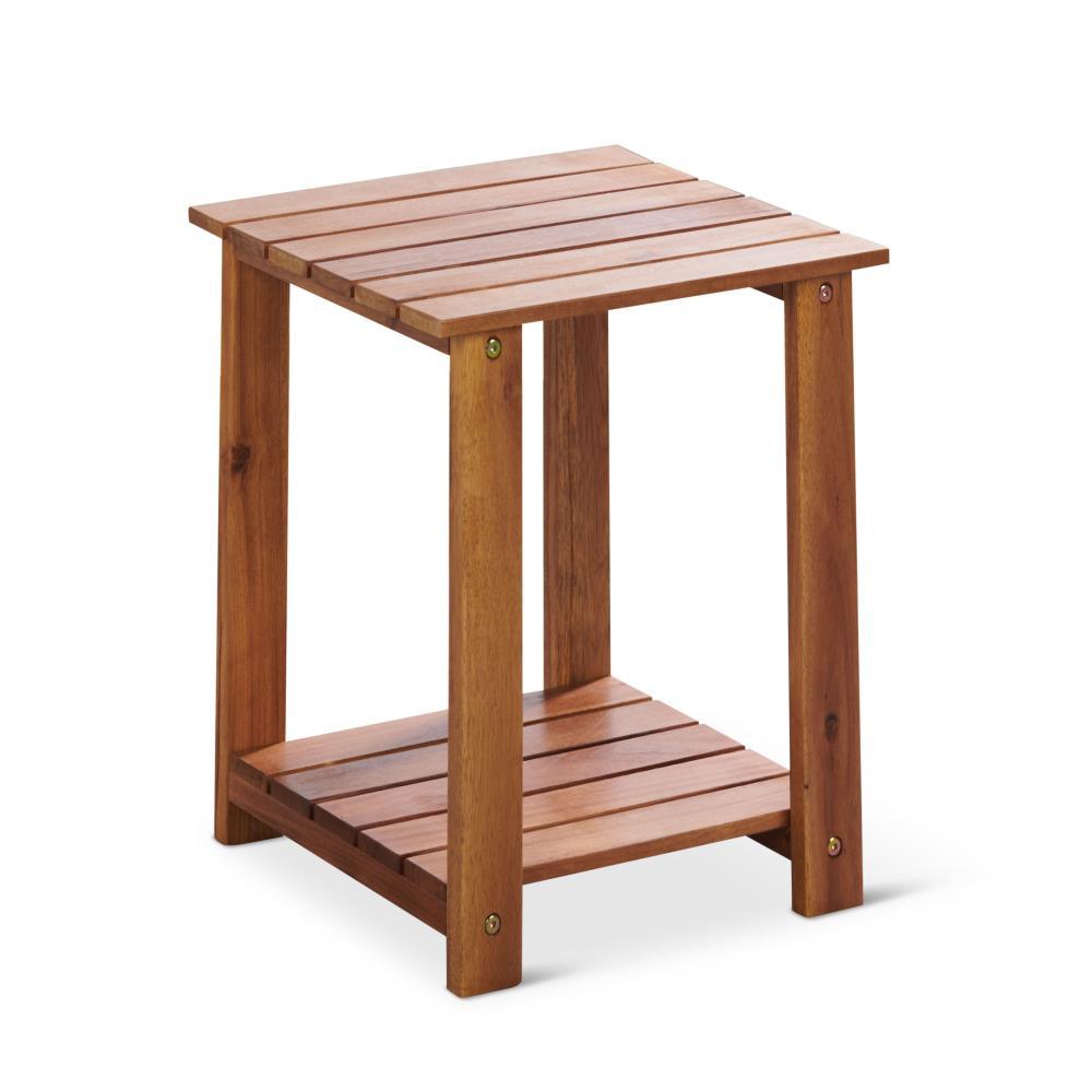 The Weather Resistant Acacia Adirondack Side Table  |   Outdoor Furniture OUTDOOR Outdoor Furniture