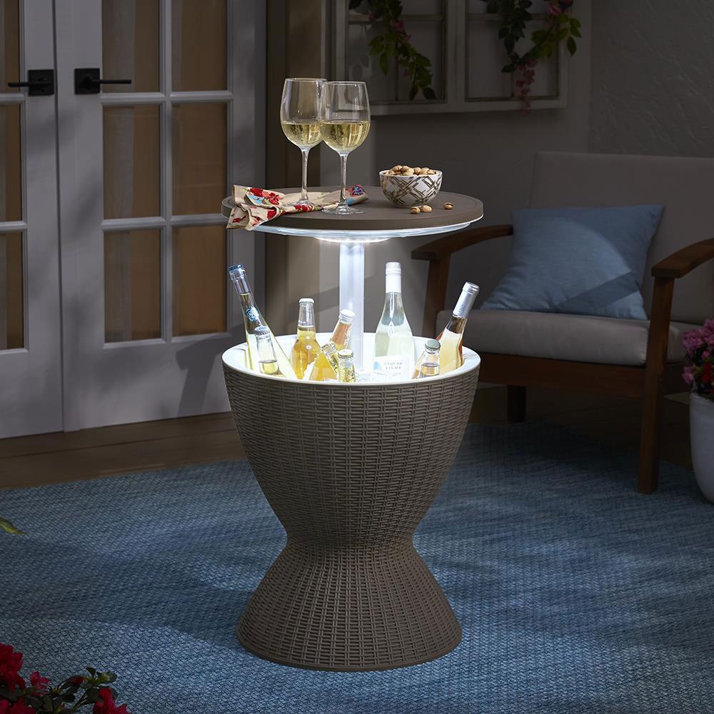 The Weatherproof Pop Up Table Cooler With Light  |   Outdoor Furniture OUTDOOR Outdoor Furniture