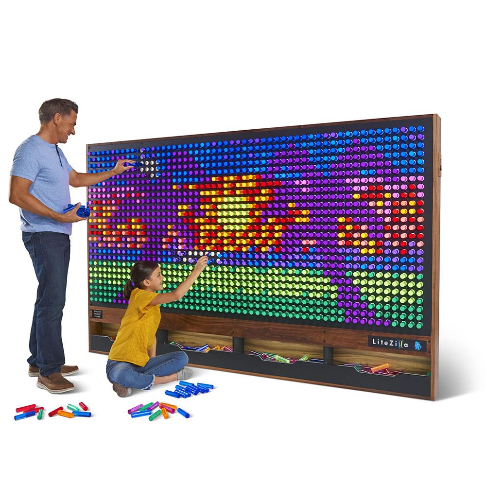 The World’s Largest Illuminated Light Peg Mural  |   Art & Music TOYS Art & Music