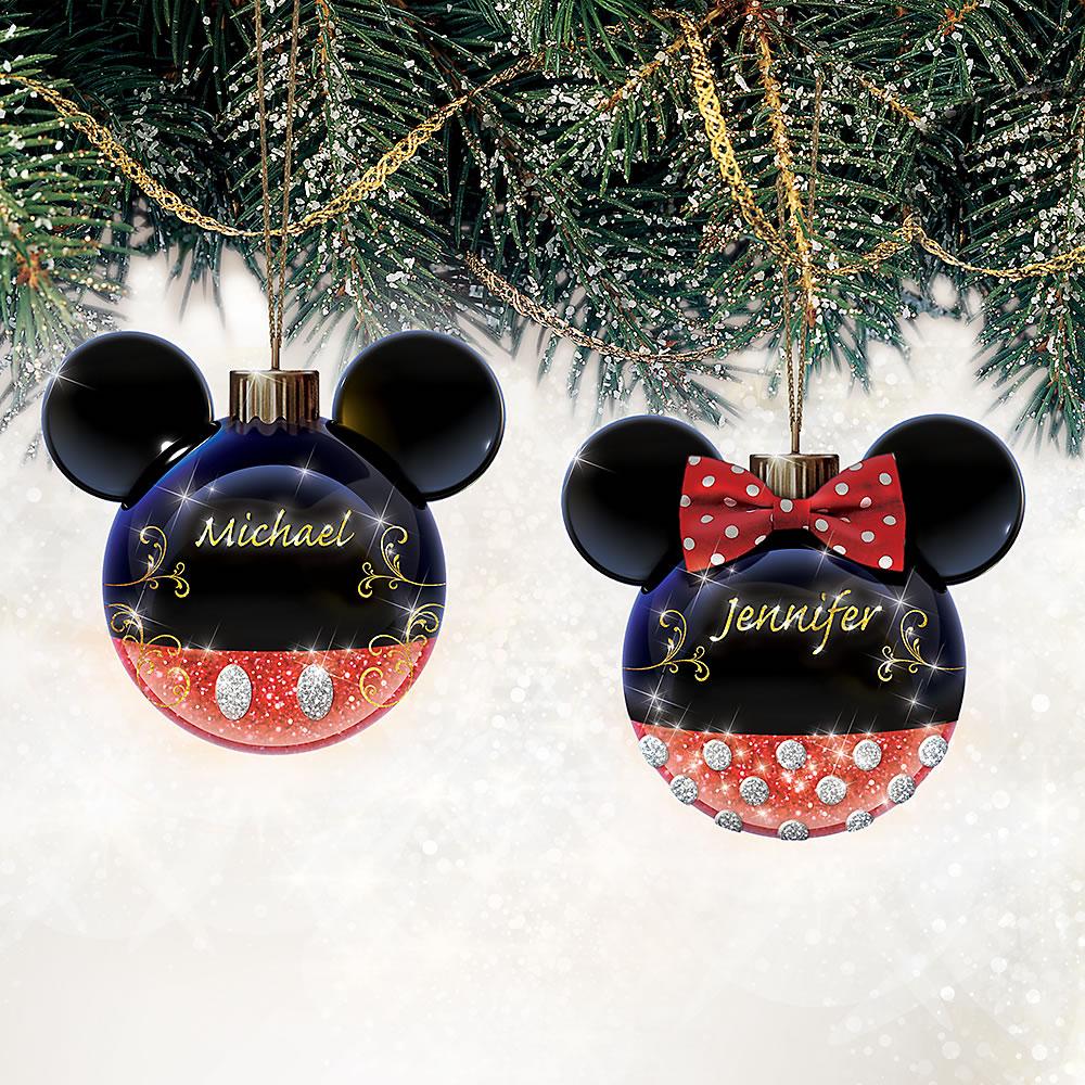 The Personalized Mickey And Minnie Ornaments  |   Indoor Decorations HOLIDAY Indoor Decorations